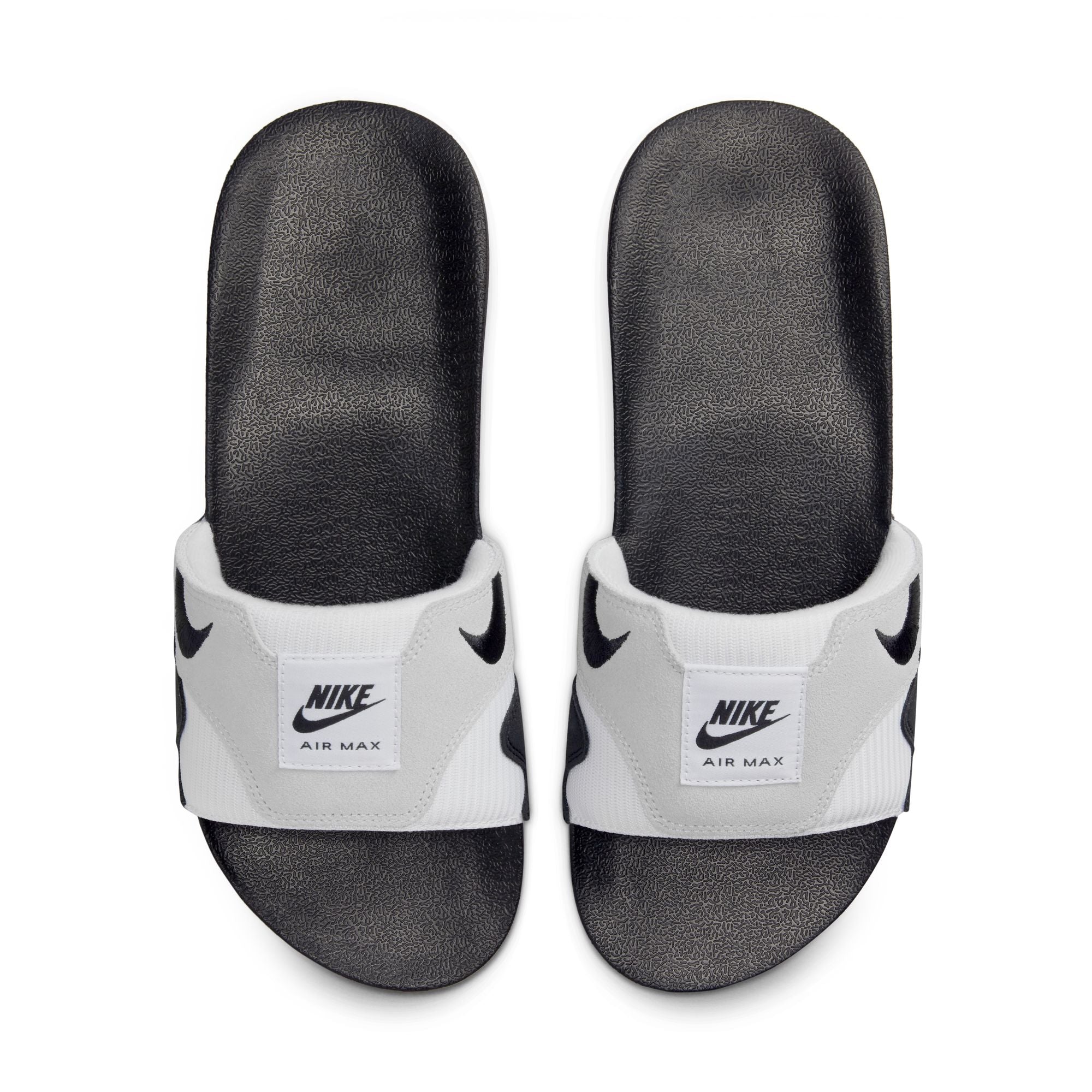 Air Max 1 Slides 'White and Black' - INVINCIBLE